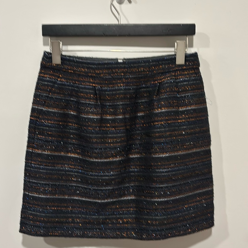 EUC J. Crew Sparkle Brocade Mini Skirt size 2 POCKETS!!